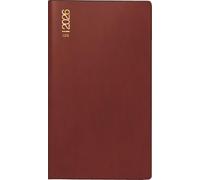 rido/idé Agenda de poche modèle TM 15 2026, format A6, en plastique, bordeaux