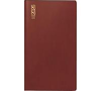 rido/idé Agenda de poche modèle TM 17/contacter 2026, format A6, paysage, plastique, bordeaux