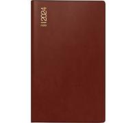 rido/idé Agenda mensuel modèle uni 2024 2 pages = 1 mois Taille de la feuille 10,4 x 15,3 cm Bordeaux