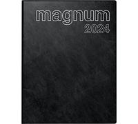 rido/idé Agenda semainier modèle magnum 2024 2 pages = 1 semaine format feuille 18,3 x 24 cm noir