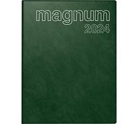 rido/idé Agenda semainier modèle magnum 2024 2 pages = 1 semaine Taille des feuilles 18,3 x 24 cm Vert foncé