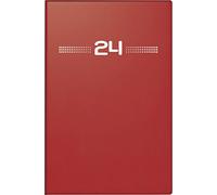 rido/idé Agenda semainier modèle partner/industrie I 2024 2 pages = 1 semaine Taille de la feuille 7,2 x 11,2 cm Rouge