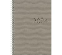 rido/idé Agenda semainier modèle studioplan int. 2024 2 pages = 1 semaine Dimensions des feuilles 16,8 x 24 cm Gris