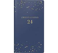 rido/idé Agenda semainier « Starry Night » modèle agenda de poche int. 2024 2 pages = 1 semaine, taille de la feuille 8,7 x 15,3 cm, bleu foncé