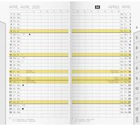 rido/idé Calendrier mensuel de rechange, en quatre langues, modèle M (2025), 2 pages = 1 mois, format A6, 32 pages, blanc
