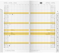rido/idé Calendrier mensuel de rechange, modèle M, 2026, en quatre langues, 87 x 153 mm, carton, blanc
