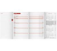 rido/idé Calendrier mensuel de rechange, modèle TM 12 (2025), 2 pages = 1 mois, format A6, 56 pages, blanc