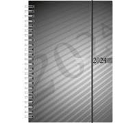 ridoidé Agenda semainier modèle futura 2 2024 Planning Hebdomadaire 2 pages = 1 semaine - Dimensions des feuilles : 14,8 x 20,8 cm - Anthracite