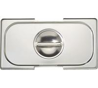 RIEBER GN-Flachdeckel 18/10 Edelstahl, mit Griffmulde und Griffsteg, GN: 1/3
