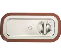 RIEBER GN-Steckdeckel 18/10 Edelstahl, mit Griffmulde und Griffsteg, GN: 1/3