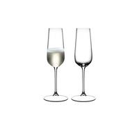 RIEDEL GRAPE Lot de 2 flûtes à champagne en cristal transparent, fabriquées à la machine