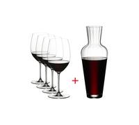 RIEDEL Lot de 5 verres à vin rouge VERITAS Cabernet/Merlot et carafe