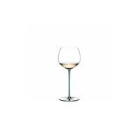 Riedel Vorteilset 2 x 1 Stück RIEDEL Fatto A Mano Oaked Chardonnay Turquoise 4900/97T und 4 EKM Living Trinkhalme aus Edelstahl