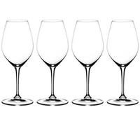 Riedel Vorteilset 4 x 4 Stück RIEDEL Wine Friendly White Wine/Champagne Wine Glass 6422/03-4 und 4 EKM Living Trinkhalme aus Edelstahl