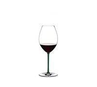 Riedel Vorteilsset 1 Glas FATTO A MANO OLD WORLD SYRAH GRÜN 4900/41G und 1 x Riedel Microfaser Poliertuch und 4 EKM Living Trinkhalme aus Edelstahl