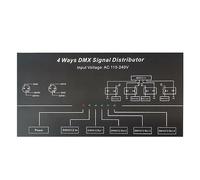 rieder AC100V-240V Entrée DMX512 1 à 4 Hub DMX512 Répartiteur de signal Répéteur de signal Répartiteur 4 sorties XLR-3 Répartiteur Amplificateur de puissance Prise UE