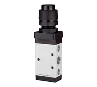 RIEGLER 116003-515.4103 Vanne 5/2 voies manuelle M5 à bouton-poussoir monostable G 1/4 Noir