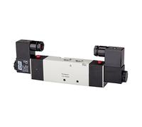 RIEGLER 116153-517.3002 Électrovanne 5/3 voies 4 V « Centre fermé G 1/8, 24 VDC, 550 l/min, 1 pièce