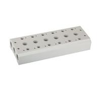 RIEGLER 116262-5520.06-38 Plaque de base multiple pour valves 5/2-5/3 directionnelles, 6 Pos, G 1/4, G 3/8, 1 pièce