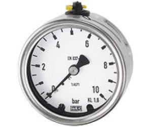 RIEGLER 131496-4091 Manomètre en acier CrNi 1/2 arrière excentré -1/0,0 bar Ø 100