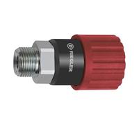 RIEGLER 141740-423.11-DREH Raccord de sécurité rotatif NW 6, ISO 6150 C, acier, G 1/4 AG, 1 pièce