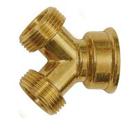 RIEGLER GEKA 107796-K 601 Raccord de dérivation en laiton nu 1 x G 3/4 IG, 2 x G 3/4 AG 1 pièce