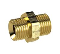 RIEGLER MS2523838 Mamelon double filetage en laiton CW614N, SW 19, G 3/8" x G 3/8"