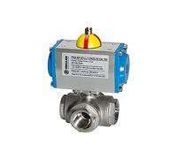 RIEGLER Pneumat 103619-350.627-L1 Sabot ES à double action Alésage en L Rp 2 1 pièce