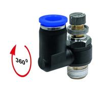 RIEGLER Riegler Clapet anti-retour papillon « Série bleue », admission d’air, M5 à 10bar Ø4mm, 298.005-4-1 Quantité:1