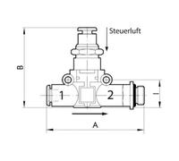 RIEGLER Riegler Clapet anti-retour pneumatique à déverrouillage, G 1/8, Ø 6 Quantité:1
