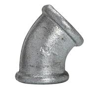 RIEGLER Riegler Coude 120, 45°, FI/FI, Rp 3, fonte malléable noire galvanisée à chaud Quantité:1