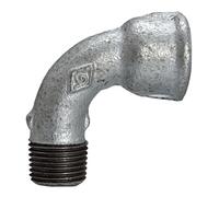 RIEGLER Riegler Coude 1a, court, 90°, MF/Mâle, Rp/R 1, fonte malléable noire Quantité:1
