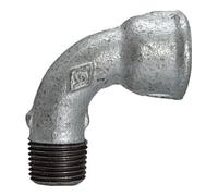 RIEGLER Riegler Coude 1a, court, 90°, MF/MH, Rp/R 2 1/2, fonte malléable noire Quantité:1