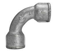 RIEGLER Riegler Coude 2, long, 90°, FI/FI, Rp 1 1/2, fonte malléable noire galvanisée à chaud Quantité:1