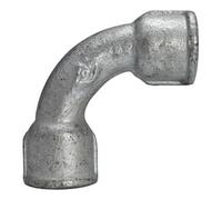 RIEGLER Riegler Coude 2, long, 90°, FI/FI, Rp 1 1/4, fonte malléable noire galvanisée feu Quantité:1