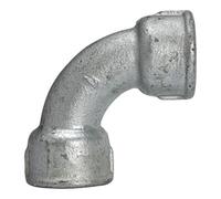 RIEGLER Riegler Coude 2a, court, 90°, IG/IG, Rp 1 1/2, fonte malléable noire galvanisée à chaud Quantité:1