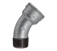 RIEGLER Riegler Coude 40, 45°, FI/ME, Rp/R 2, fonte malléable noire galvanisée Quantité:1