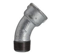RIEGLER Riegler Coude 40, 45°, FI/MI, Rp/R 1 1/2, fonte malléable noire galvanisée à chaud Quantité:1