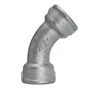 RIEGLER Riegler Coude 41, 45°, FI/FI, Rp 2, fonte malléable noire galvanisée Quantité:1