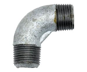 RIEGLER Riegler Coude 94, 90°, Mâle/Mâle, R 1 1/4, fonte malléable noire galvanisée Quantité:1