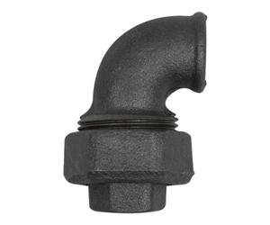 RIEGLER Riegler Coude fileté 95, joint plat, FI/FI Rp 1 1/2, acier trempé noir Quantité:1