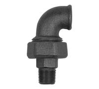 RIEGLER Riegler Coude fileté 97, étanchéité plate, Rp 1 1/4, R 1 1/4, fonte ductile noire Quantité:1