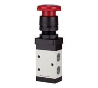 RIEGLER Riegler Distributeur 3/2 voies manuel M3 Bouton coup de poing Arrêt d'urgence NC G 1/4 Quantité:1