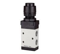 RIEGLER RIEGLER Distributeur 3/2 voies manuel M3 bouton poussoir NF monostable G 1/8 noir Quantité:1