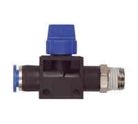 RIEGLER Riegler Electrovanne 3/2 voies « Série Bleue », raccord enfichable, R 1/4 a., S-G Ø12mm Quantité:1