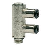 RIEGLER Riegler L-Distributeur multiple 2 voies »click-clock«, rotatif, G 1/8 à Ø 5 mm Quantité:1