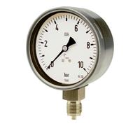 RIEGLER Riegler Manomètre, acier CrNi, G 1/2 radial bas, -1 / +0,6 bar, Ø 100 Quantité:1
