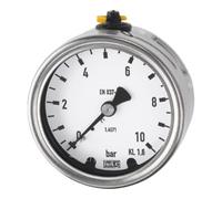 RIEGLER Riegler Manomètre, acier CrNi, G 1/4 arrière centré, 0-100,0 bar, Ø 63 Quantité:1