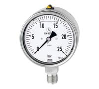 RIEGLER Riegler Manomètre glycériné, acier CrNi, sécurité, G 1/4 bas, 0-10,0 bar, Ø 63 Quantité:1