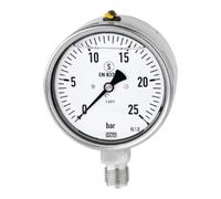 RIEGLER Riegler Manomètre glycériné, acier CrNi, sécurité, G 1/4 bas, 0-16,0 bar, Ø 63 Quantité:1
